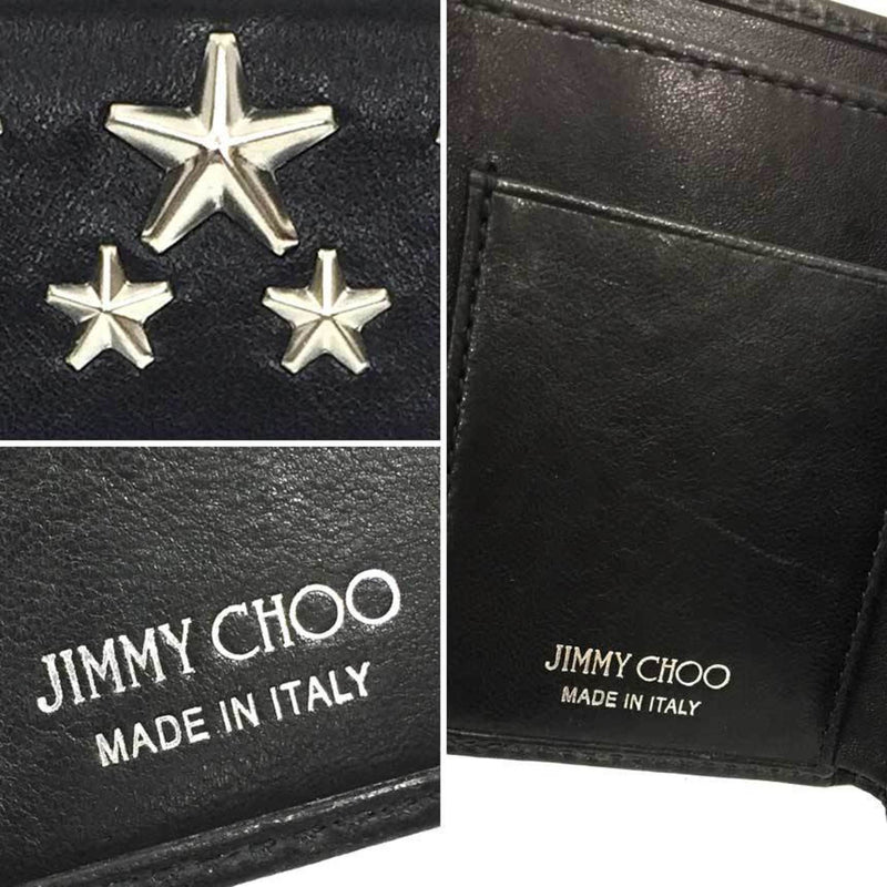 Jimmy Choo Black Leather Wallet (Tri-Fold) (Pre-Owned)