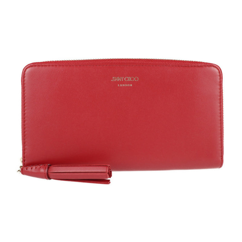 Jimmy Choo Red Color Leather Coin Purse/Coin Case (Pre-Owned)