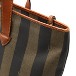 Fendi Black Brown Khaki Brown Pvc Leather Tote Bag (Pre-Owned)