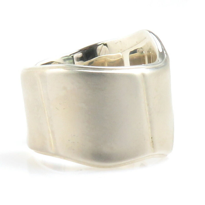 Hermes Silver Silver 925 Band Ring (Pre-Owned)