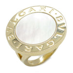 Bvlgari White Yellow Gold Yellow Gold (18K) Band Ring (Pre-Owned)