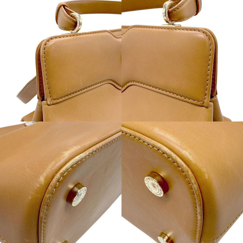 Bvlgari Camel Leather Handbag Shoulder Bag (Pre-Owned)