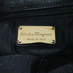 Salvatore Ferragamo Black Leather Tote Bag (Pre-Owned)