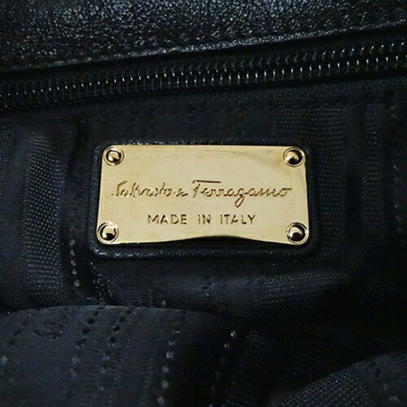 Salvatore Ferragamo Black Leather Tote Bag (Pre-Owned)