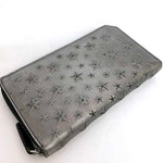 Jimmy Choo Metallic Silver Leather Long Wallet (Bi-Fold) (Pre-Owned)