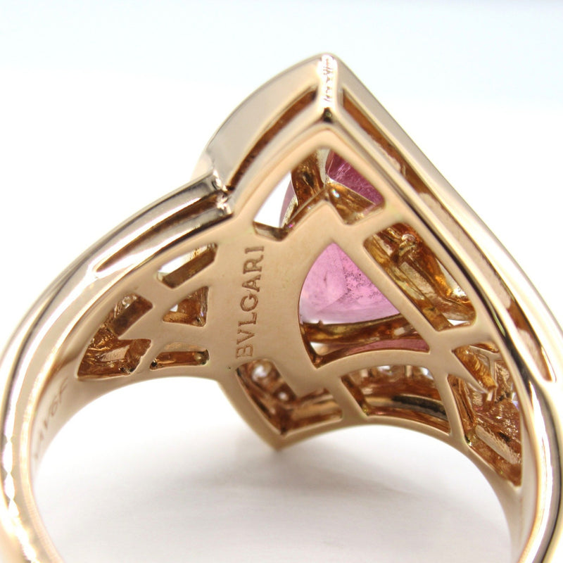 Bvlgari Clear Pink Pink Gold (18K) Band Ring (Pre-Owned)