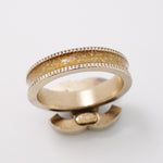 Chanel Champagne Gold White Gold Plating Band Ring (Pre-Owned)