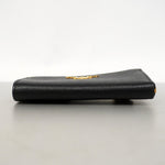 Prada Black Leather Coin Purse/Coin Case (Pre-Owned)