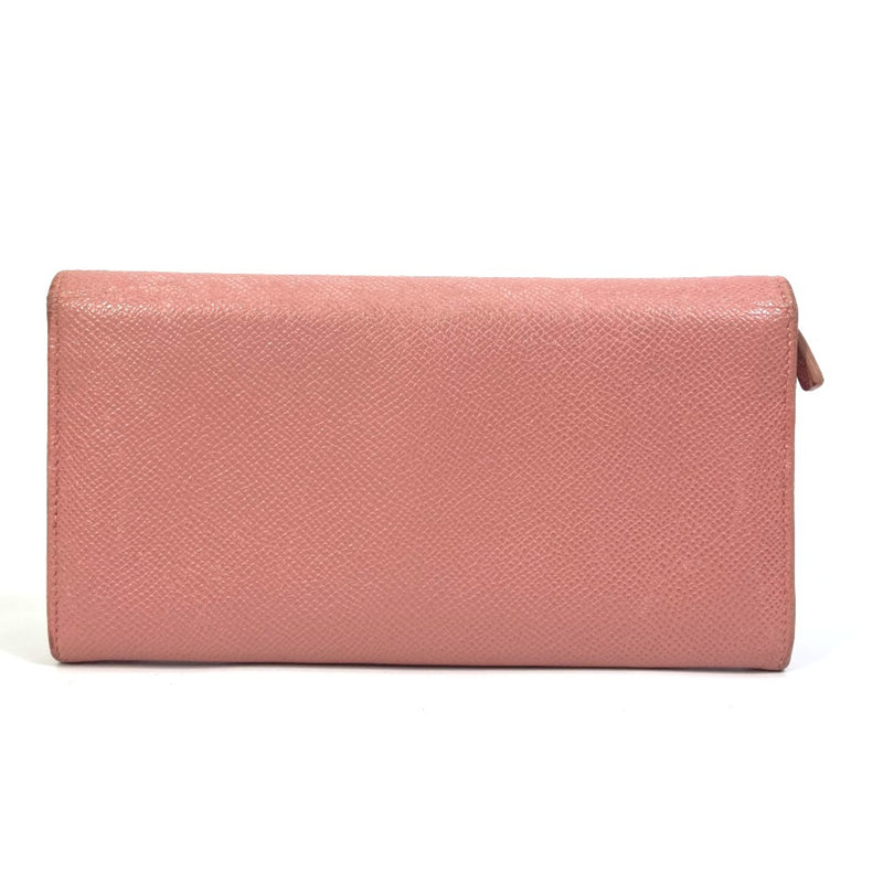 Bvlgari Pink Leather Long Wallet (Bi-Fold) (Pre-Owned)