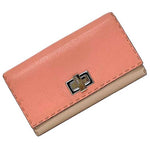 Fendi Beige Pink Leather Long Wallet (Bi-Fold) (Pre-Owned)