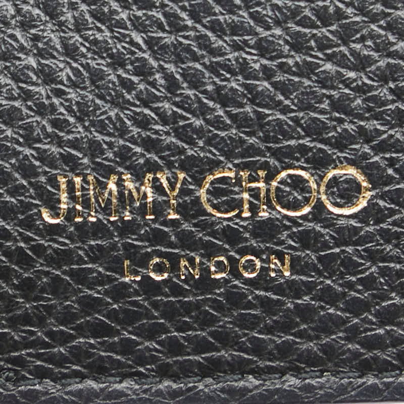 Jimmy Choo Black Leather Chain/Shoulder Wallet (Pre-Owned)