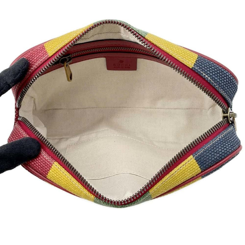 Gucci Multi-Color Canvas Leather Fanny Pack Sling Bag (Pre-Owned)