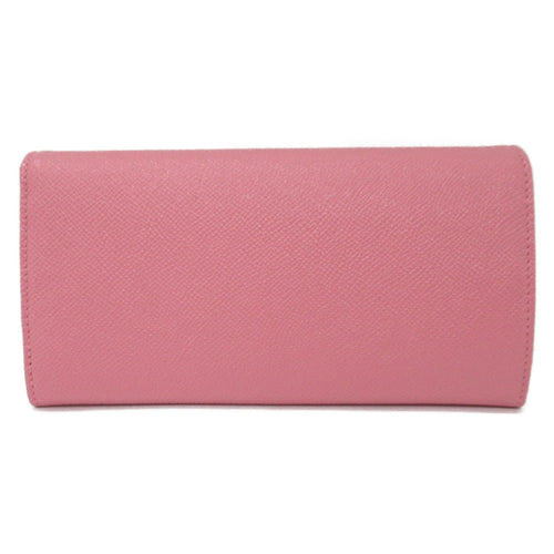 Bvlgari Pink Leather Long Wallet (Bi-Fold)