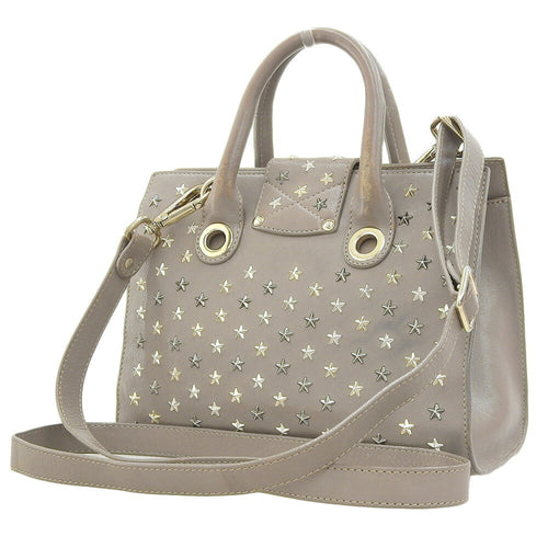 Jimmy Choo Grayish Leather Handbag Shoulder Bag (Pre-Owned)