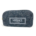 Versace Black Gray Canvas Pouch (Pre-Owned)