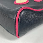 Bvlgari Black Pink Leather Handbag Tote Bag (Pre-Owned)