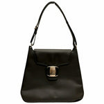 Salvatore Ferragamo Black Leather Shoulder Bag (Pre-Owned)