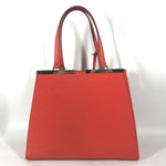 Fendi 3Jours Orange Leather Handbag Shoulder Bag Tote Bag (Pre-Owned)