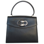 Salvatore Ferragamo Black Leather Handbag (Pre-Owned)