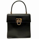 Salvatore Ferragamo Black Leather Handbag (Pre-Owned)