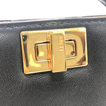 Fendi Peekaboo Black Leather Shoulder Bag (Pre-Owned)