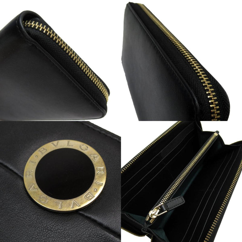 Bvlgari Black Leather Coin Purse/Coin Case (Pre-Owned)