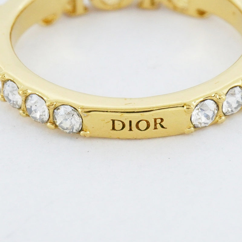 Christian Dior Gold Gold Plating Band Ring (Pre-Owned)