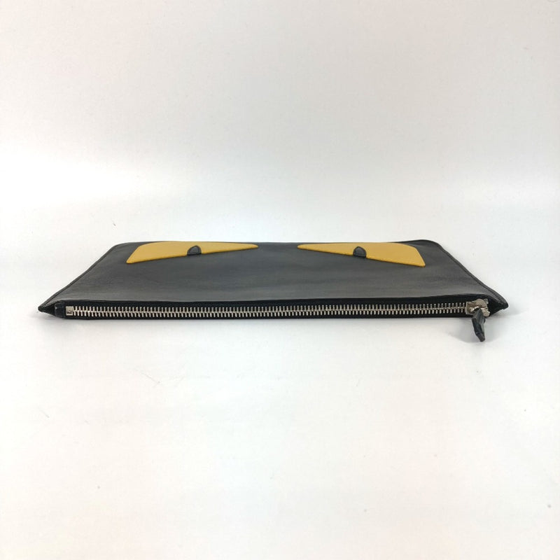 Fendi Black Leather Clutch Bag (Pre-Owned)