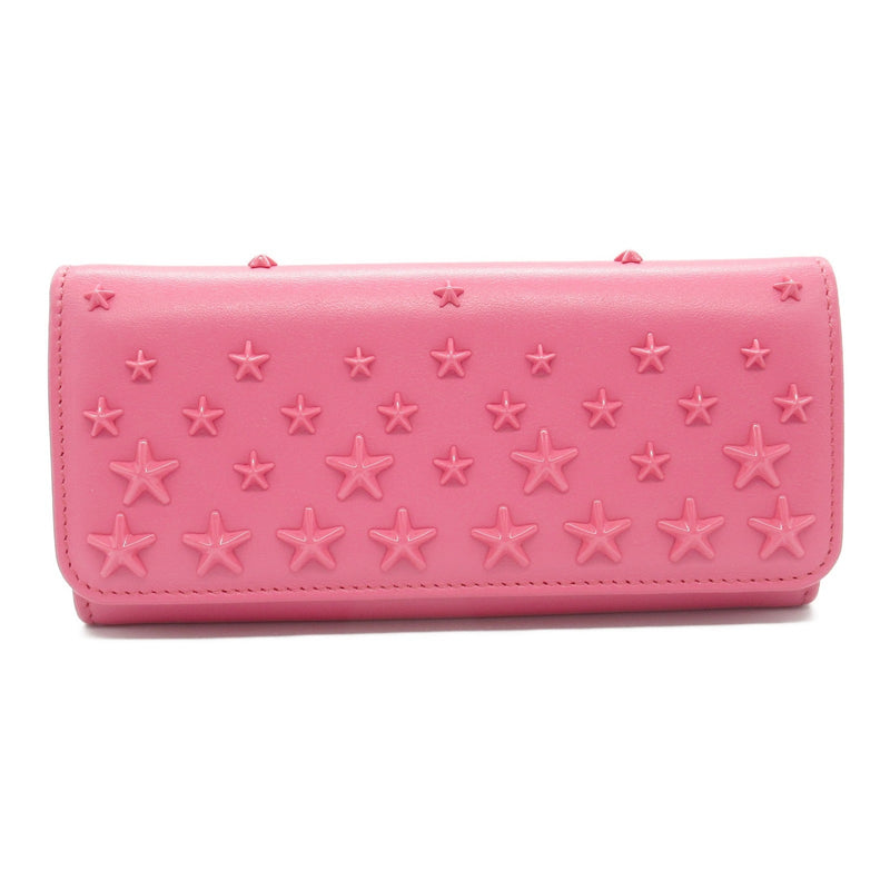 Jimmy Choo Pink Leather Long Wallet (Bi-Fold) (Pre-Owned)