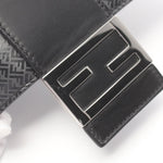 Fendi Baguette Black Gray Leather Shoulder Bag (Pre-Owned)