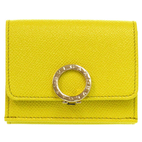 Bvlgari Yellow Leather Wallet (Tri-Fold) (Pre-Owned)