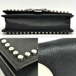 Fendi Black Leather Chain/Shoulder Wallet (Pre-Owned)