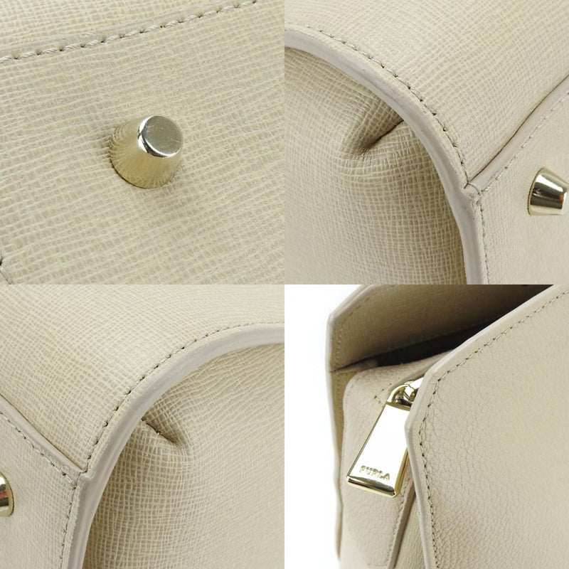 Furla Beige Leather Handbag Shoulder Bag (Pre-Owned)