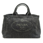 Prada Black Nero Denim Tote Bag (Pre-Owned)