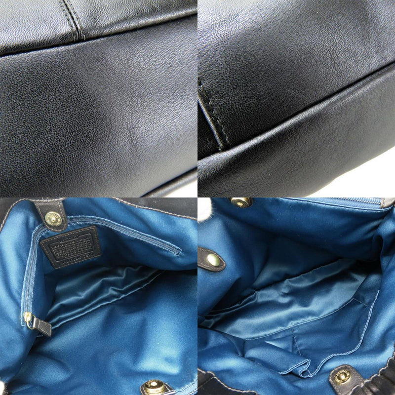 Coach Black Leather Tote Bag (Pre-Owned)