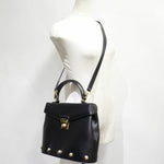 Salvatore Ferragamo Black Leather Handbag (Pre-Owned)