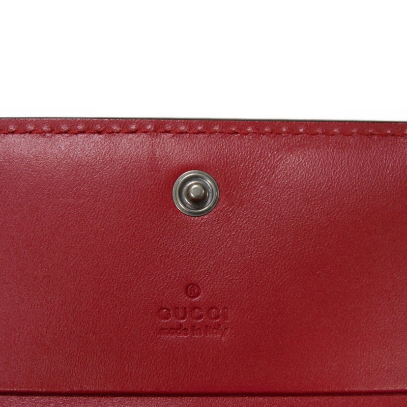 Gucci Red Color Leather Wallet (Bi-Fold) (Pre-Owned)