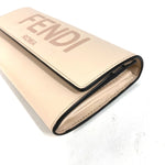 Fendi Beige Leather Long Wallet (Bi-Fold) (Pre-Owned)