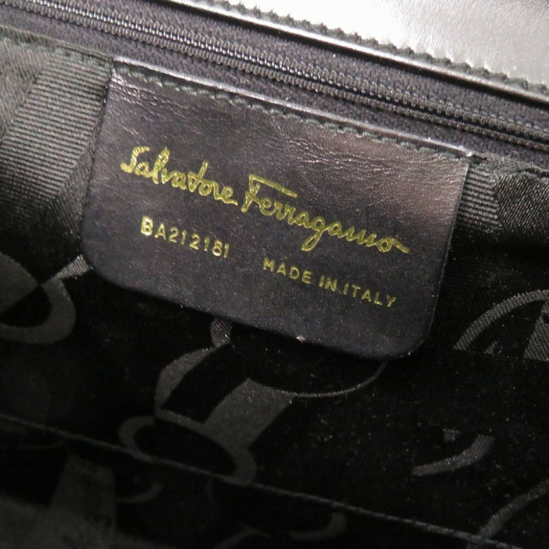 Salvatore Ferragamo Black Leather Handbag (Pre-Owned)