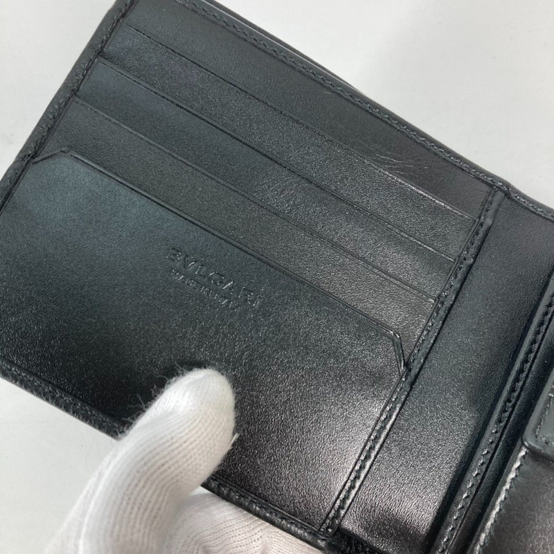 Bvlgari Black Leather Wallet (Bi-Fold) (Pre-Owned)