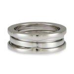 Bvlgari Silver White Gold (18K) Band Ring (Pre-Owned)