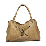 Furla Beige Leather Shoulder Bag Tote Bag (Pre-Owned)