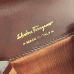 Salvatore Ferragamo Brown Leather Coin Purse/Coin Case (Pre-Owned)