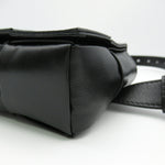 Bottega Veneta Black Leather Fanny Pack Sling Bag