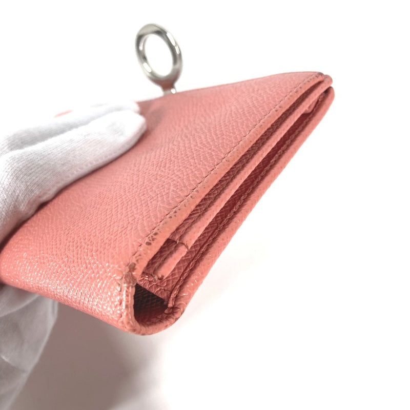 Bvlgari Pink Leather Long Wallet (Bi-Fold) (Pre-Owned)