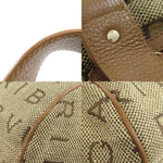 Bvlgari Logomania Brown Canvas Handbag (Pre-Owned)