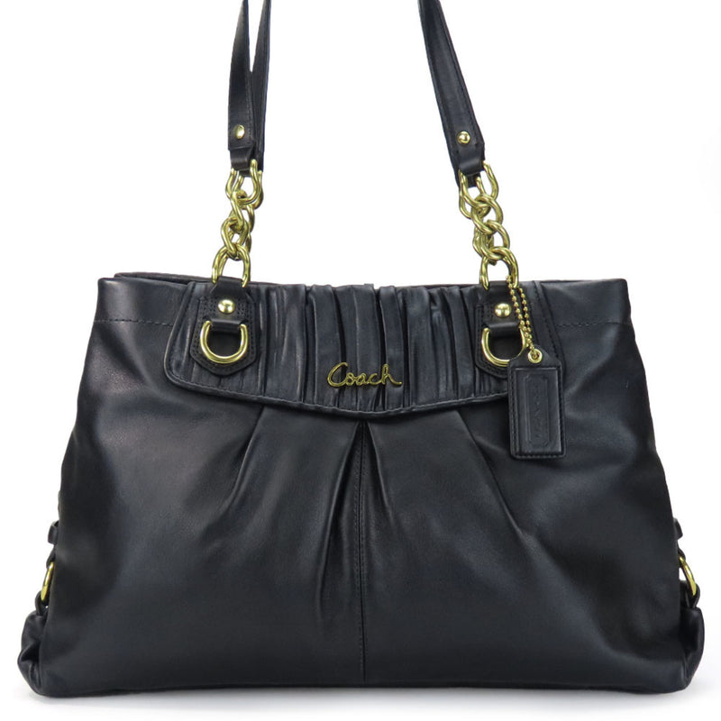 Coach Black Leather Tote Bag (Pre-Owned)