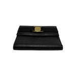 Salvatore Ferragamo Black Leather Wallet (Bi-Fold) (Pre-Owned)