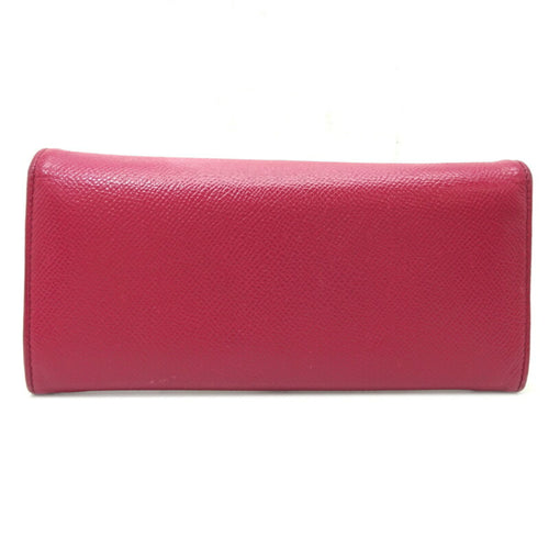 Bvlgari Pink Leather Wallet (Bi-Fold) (Pre-Owned)