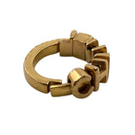 Chanel Gold Gold Plating Band Ring (Pre-Owned)